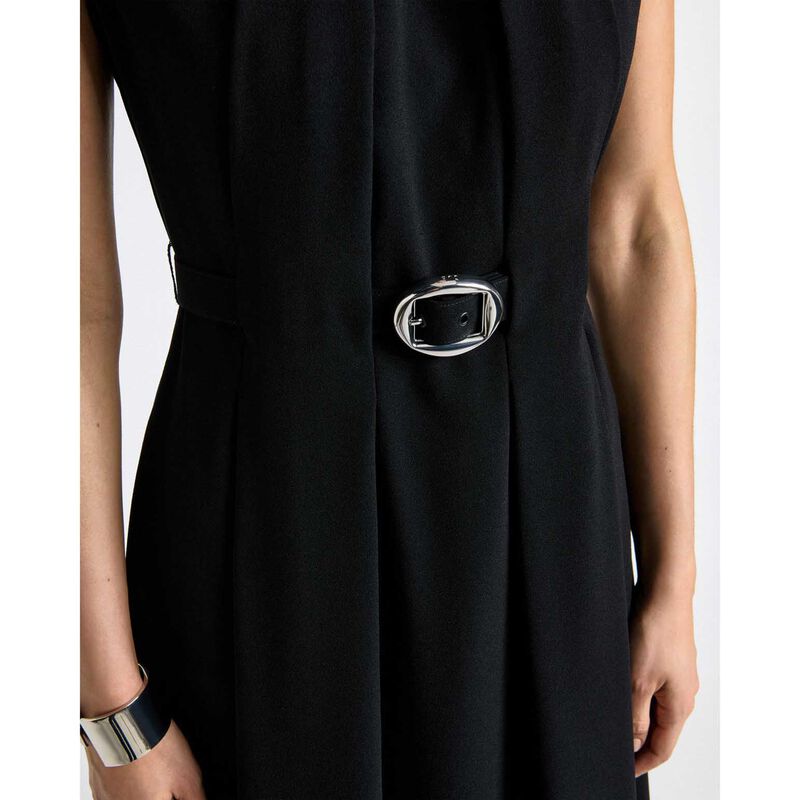 Cue Recycled Crepe Sculpted Midi Dress image number 2